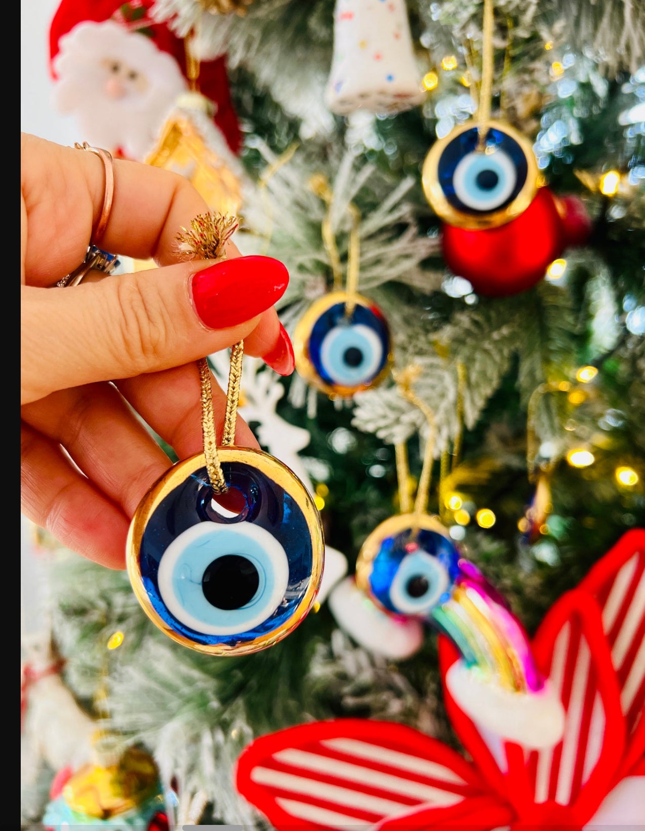 Small Gold Evil Eye Ornament