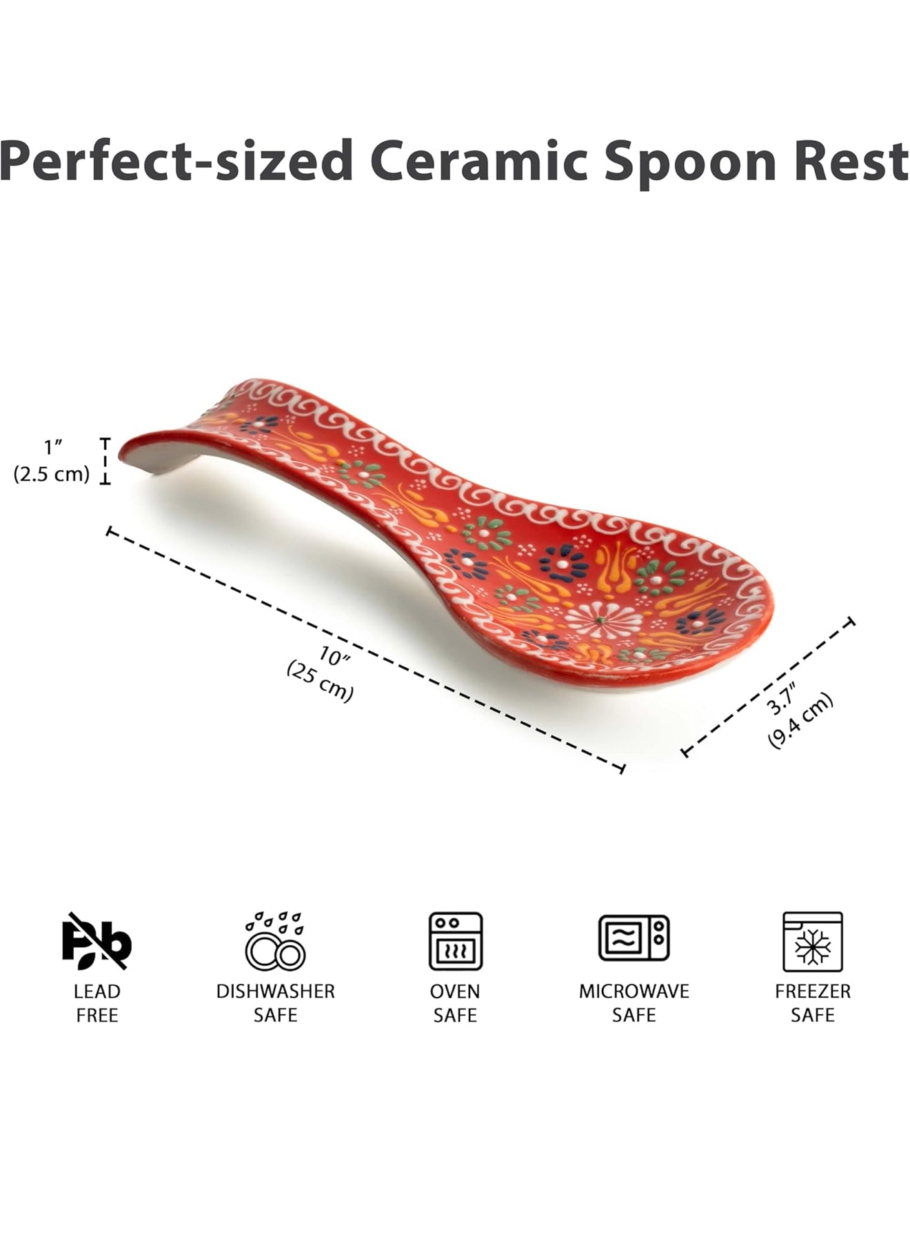 Hand Made Turkish Ceramic Spoon Rest Dantel