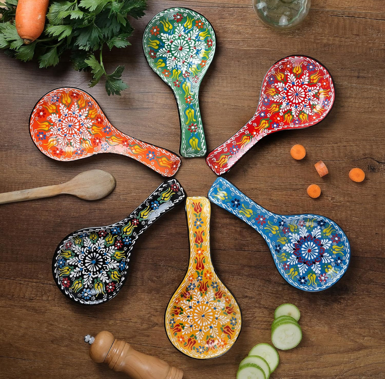 Hand Made Turkish Ceramic Spoon Rest Dantel