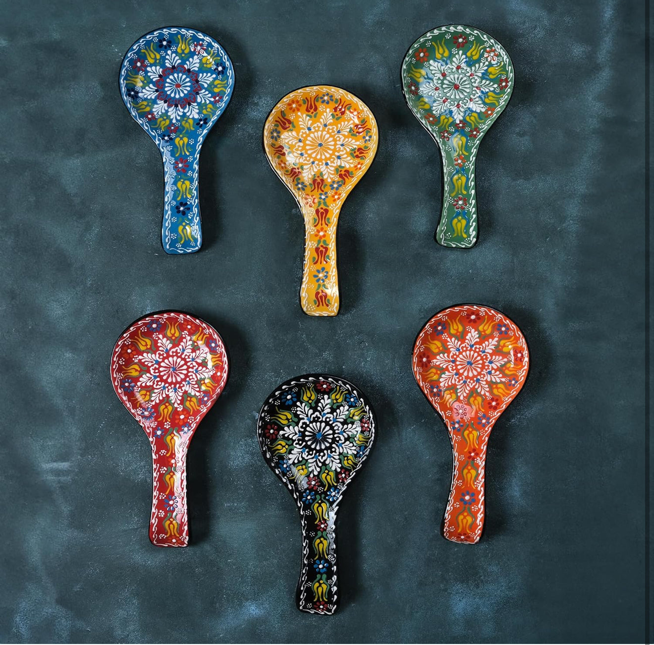 Hand Made Turkish Ceramic Spoon Rest Dantel