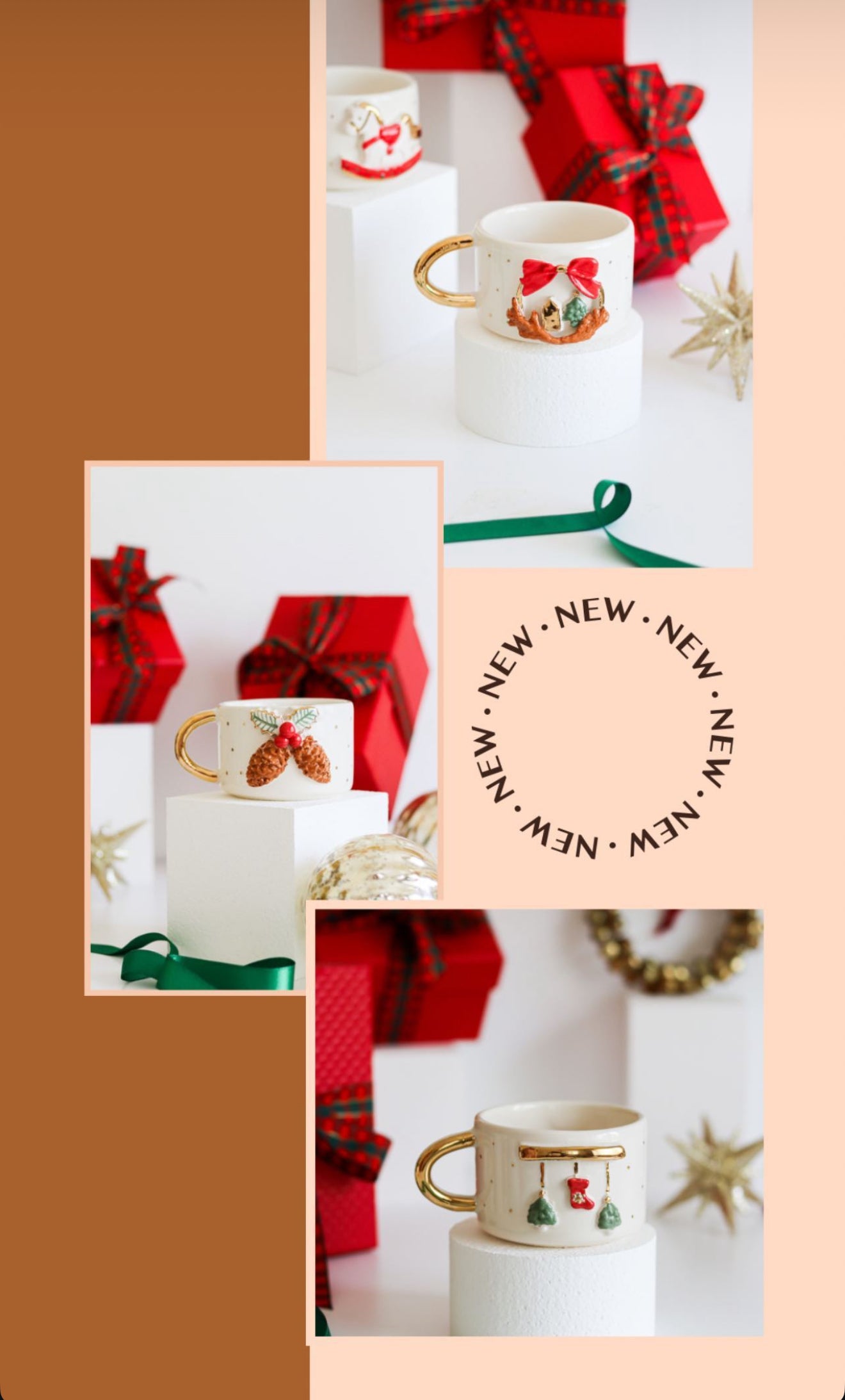 Pine Cone Christmas Mug