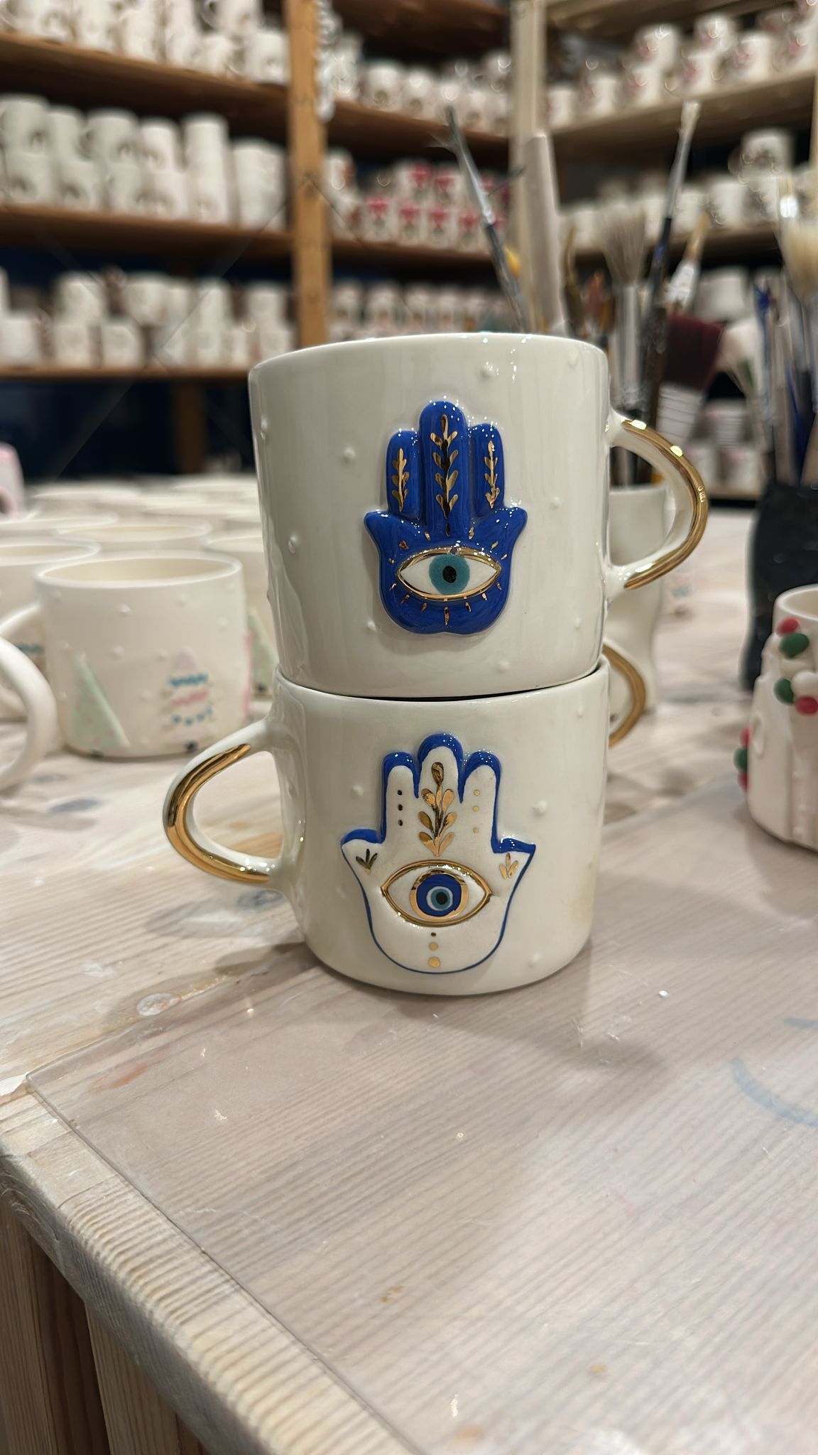 Blue Hamsa Mug