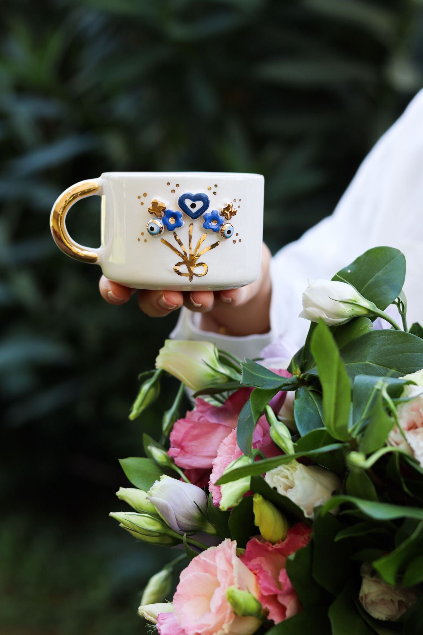 Evil Eye Flower Bouquet Mug