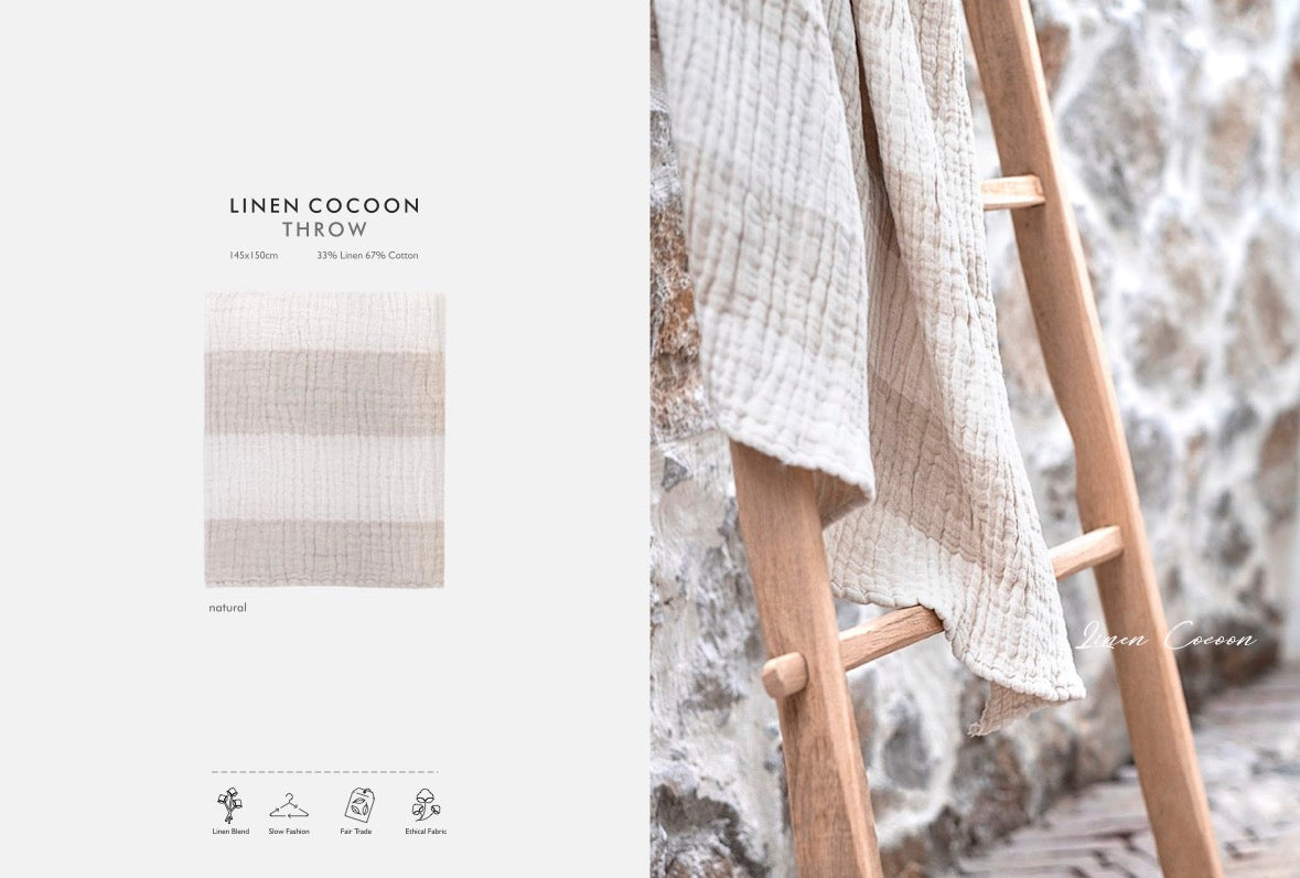 LINEN COCOON THROW