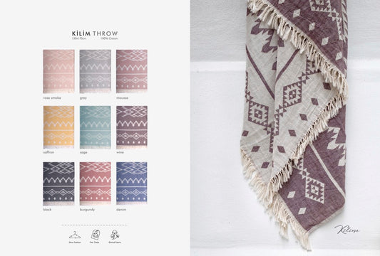 KILIM COZY SHERPA THROW