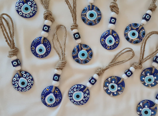 Evil Eye Ornaments Hand Painted