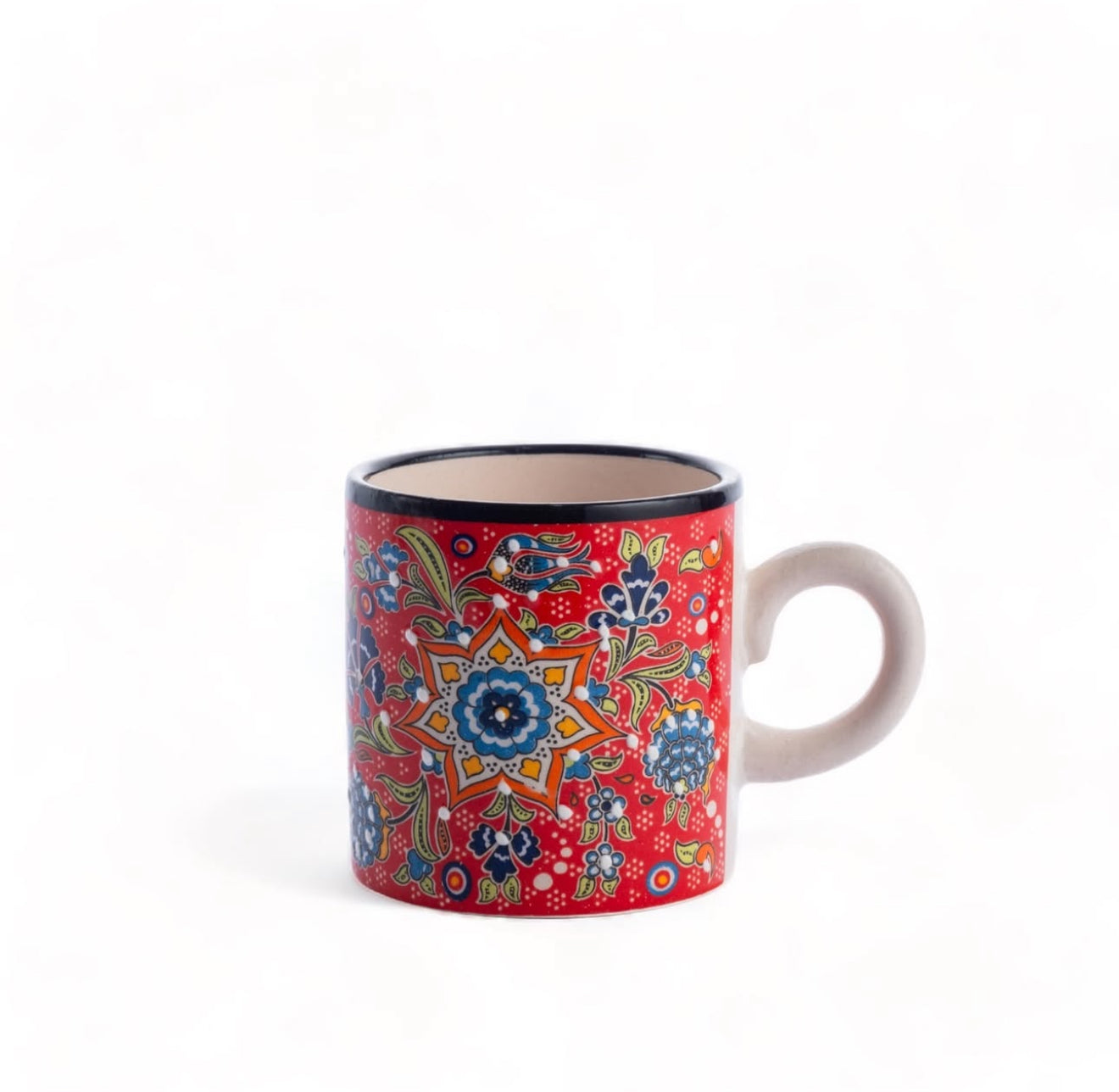 Handmade Turkish Ceramic Espresso Cups, 5 Oz