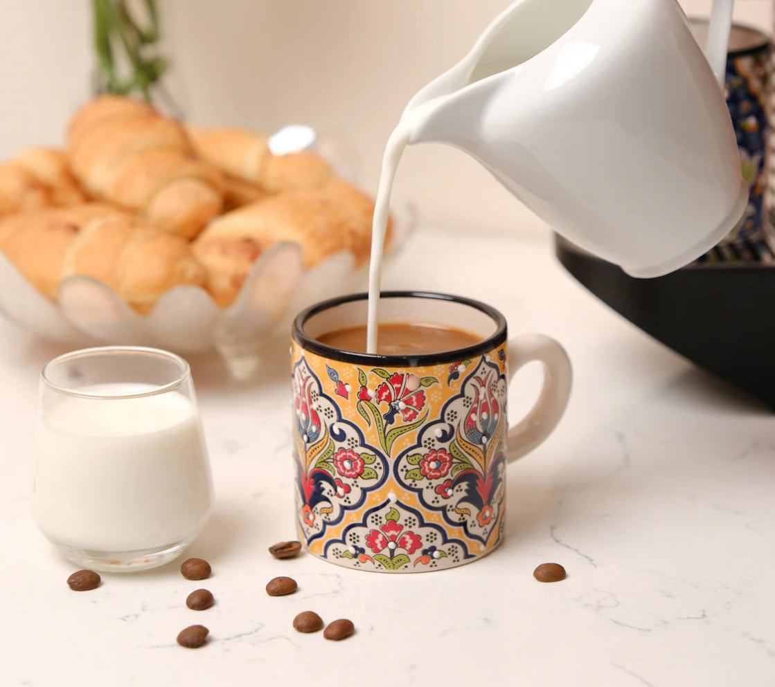 Handmade Turkish Ceramic Espresso Cups, 5 Oz