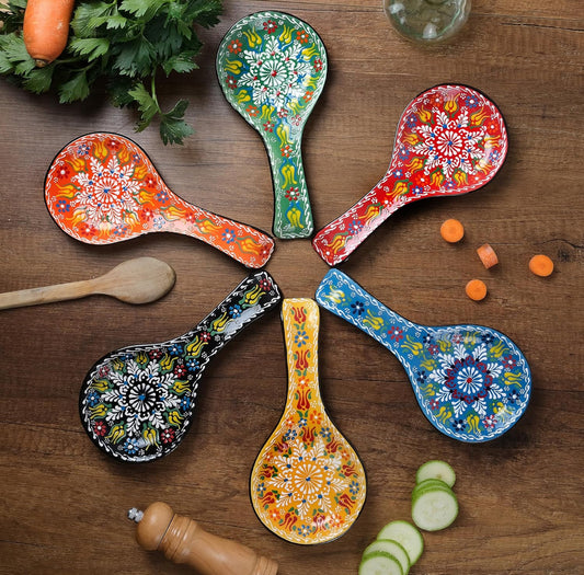 Hand Made Turkish Ceramic Spoon Rest Dantel