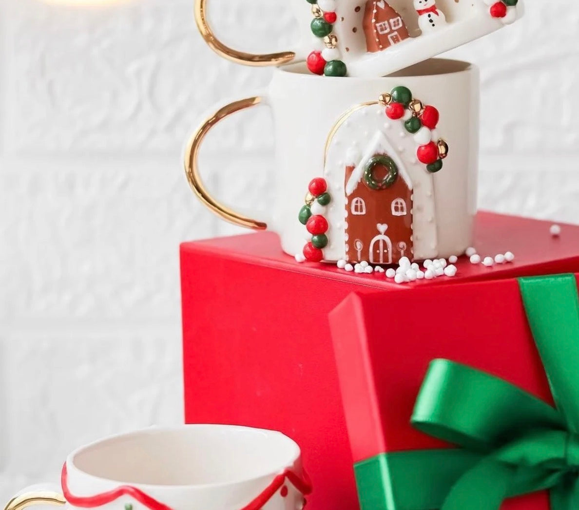 Christmas Beaded Home Mug