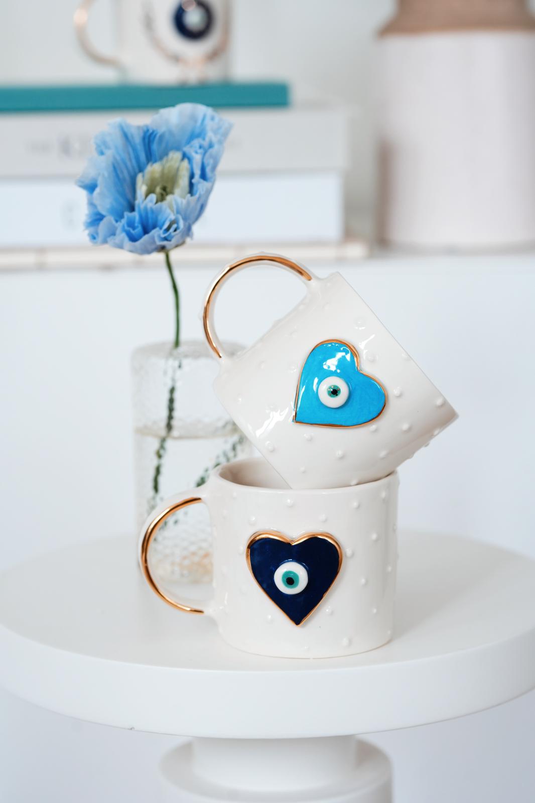 Nazar Heart Dark Blue mug