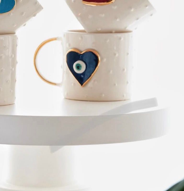 Nazar Heart Dark Blue mug