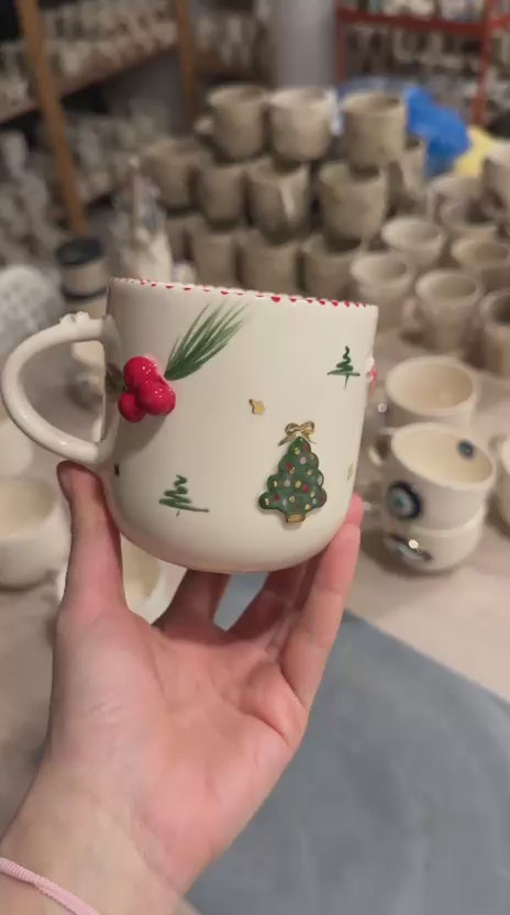 Christmas Tree Decorated Mug
